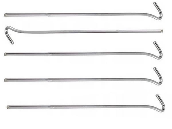 Tältpinnar i stål 31 cm 10-pack silver