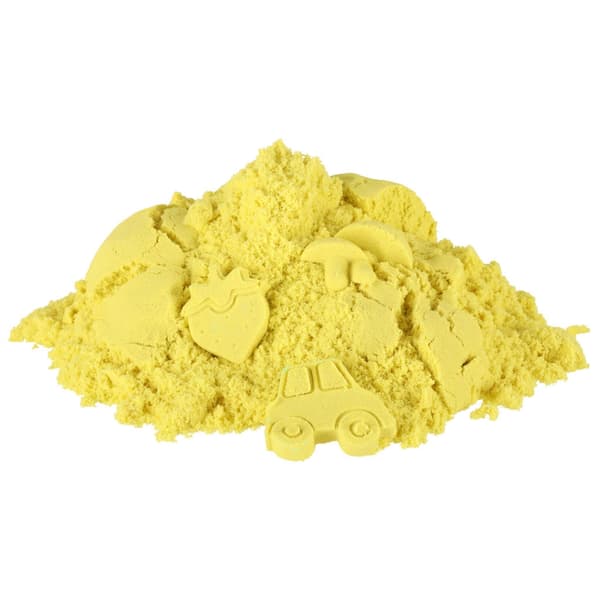 Sensorisk sand til børn 1 kg gul i pose, 3+
