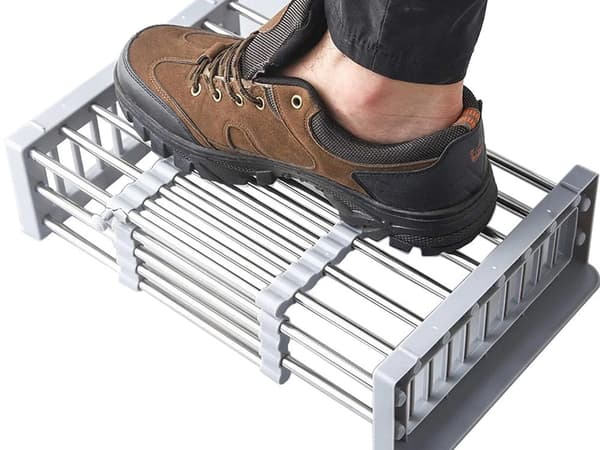 Teleskopiskt diskställ för diskho grå 22x8,5x29,5–44 cm