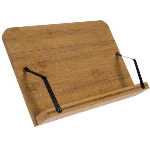 Bokställ i bambu justerbart för böcker/surfplatta/laptop 28 cm