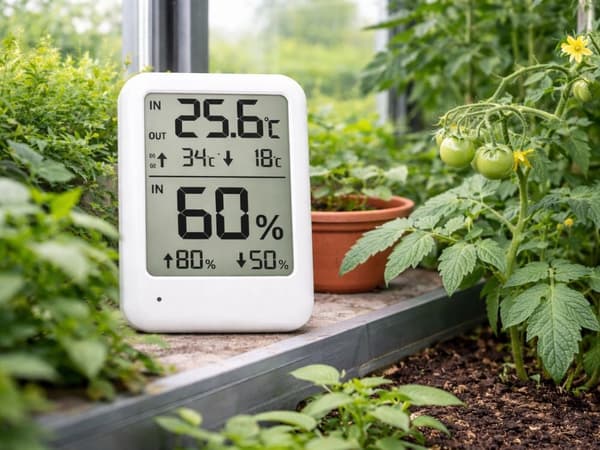Termometer/hygrometer med LCD og ekstern sensor -40 till +90°C