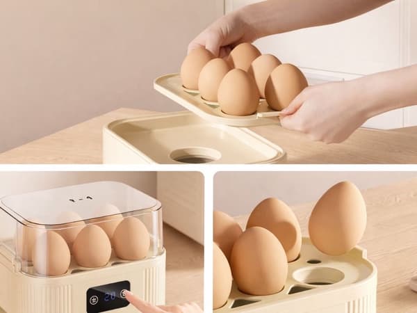 Äggkokare 6 ägg 200 W med timer display hårdhetskontroll