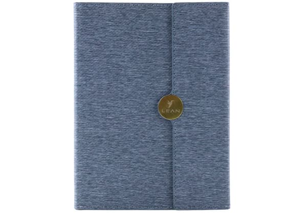 A5 notesbog med magnetlukning, hårdt omslag, 95 sider, grå
