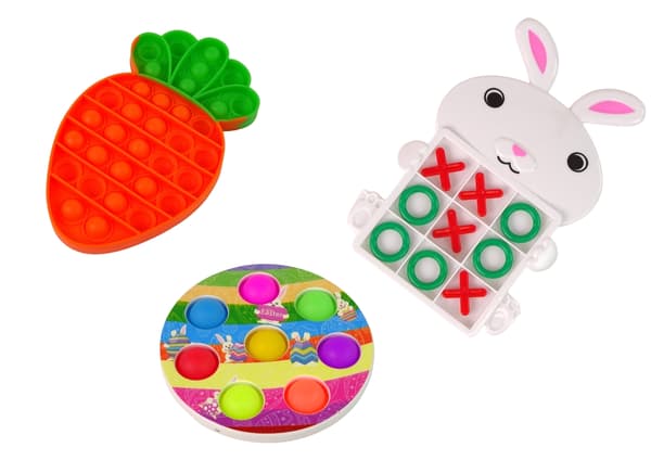 Påske-fidgetlegetøjssæt 18 dele pop it, squish, spinner, hoppekaniner 3+