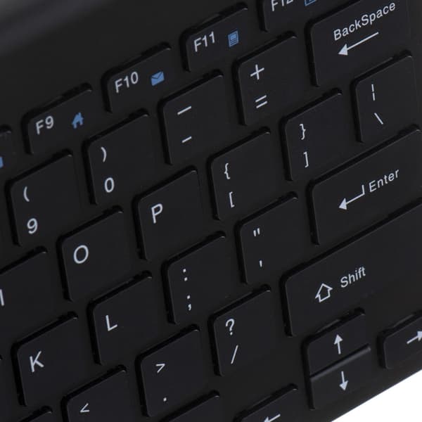 Trådløst tastatur 2.4GHz USB til Smart TV/PC/Mac/Android sort