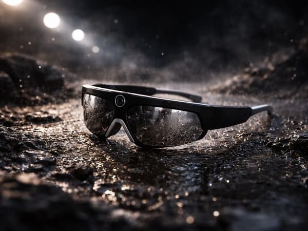 Smarte briller med 2K-kamera 8MP Bluetooth 5.3 sort