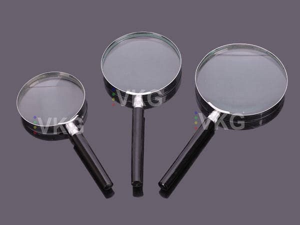 Förstoringsglas 75 mm glaslins 3x förstoring, 16,5 cm