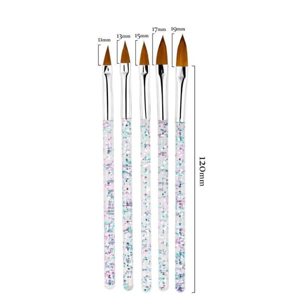 Exclusive Set for Nail Art - 5 pcs UV Brushes & Dotting Tool