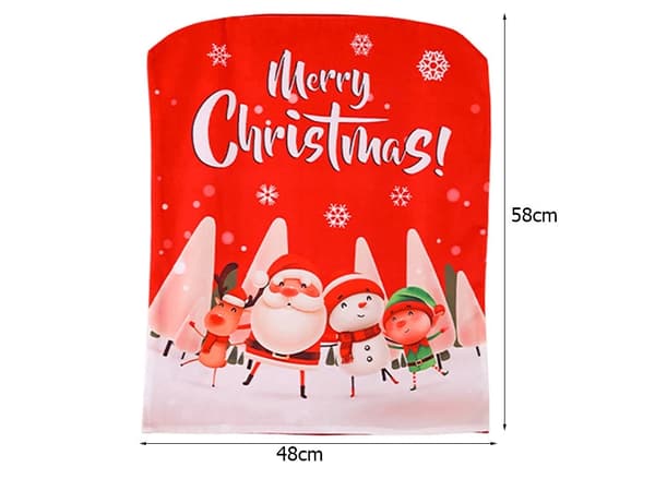 Julestolsovertræk polyester 58x48 cm 1-pak mønster sendes tilfældigt