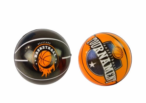 Blød bold 7 cm sort/orange til børn 3+ (24-pak)