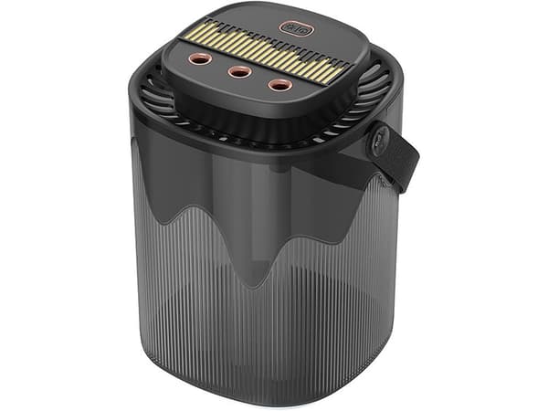 Luftfugter 3000 ml aromadiffuser USB 3 indstillinger varmhvidt lys sort