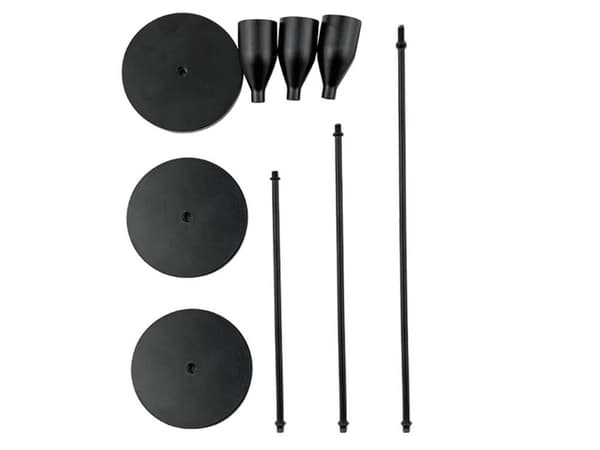Ljusstakar metall 3-pack mattsvart