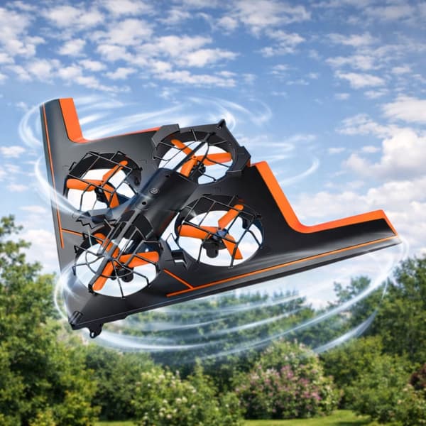Fjernstyret quadcopter-drone med LED, appstyrning, 22 cm
