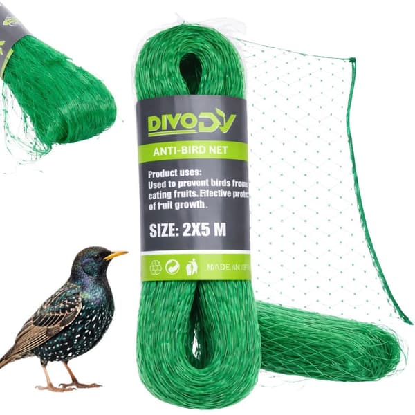 Fuglenet til dyrkning grøn plast 2 x 5 m