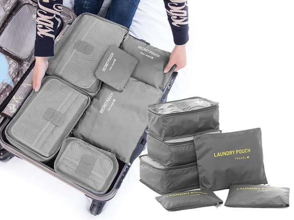 Matkapakkauspussit harmaa 6-pack verkolla
