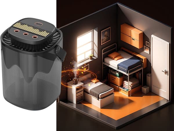 Luftfugter 3000 ml aromadiffuser USB 3 indstillinger varmhvidt lys sort