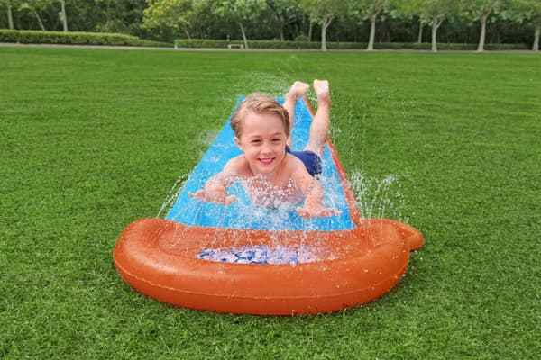 Vandrutsjebane med pool 488 cm PVC til børn