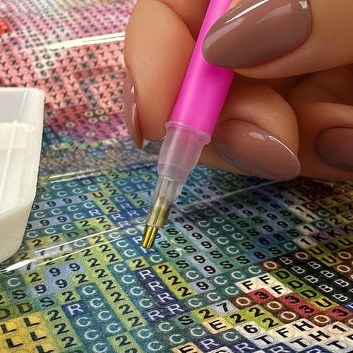 Diamantmaling sæt blomsterbuket 30x40 cm multicolor