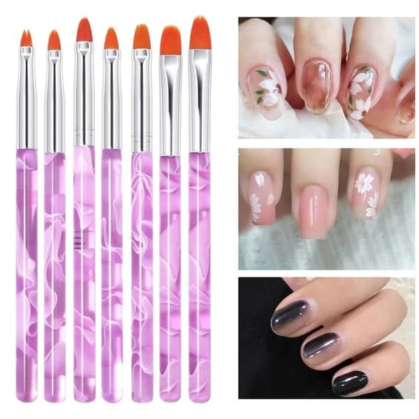 Negleværktøj - 7 Pensler & 5 Dotting Tools til Perfekt