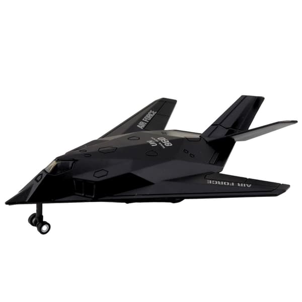 Militærfly legetøj 21 cm med lys/lyd, pull back, skala 1:400