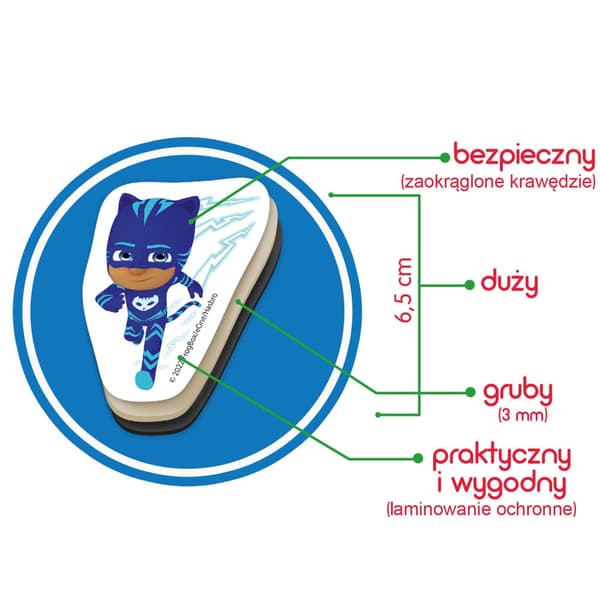 Pj Masks magnet sæt 20-pack magneter til børn 3+ (ca 3–8 cm)