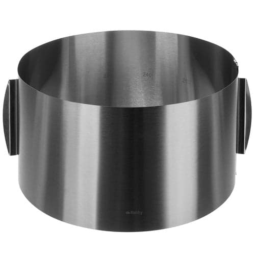 Justerbar kagering bageform rustfrit stål 15 cm, Ø16-30 cm