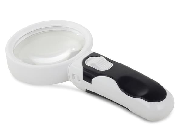 Bordslupp med LED 2-i-1 handlupp 3 linser 2,5x/5x/16x