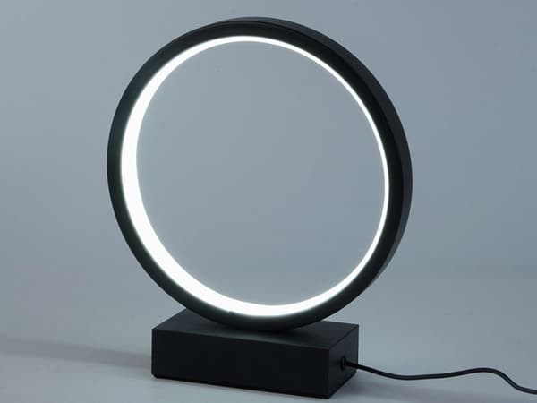 Bordlampe LED dæmpbar touch USB sort 23,5 cm