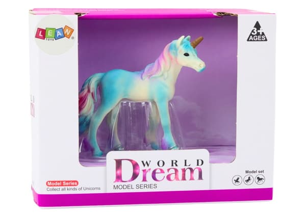 Samlarfigur enhörning blå 9 cm leksaksfigur för barn 3+