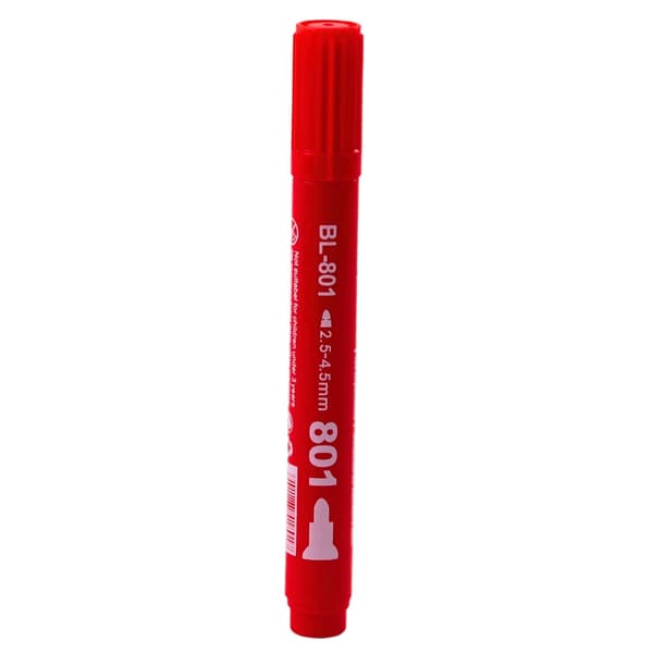 Permanent marker röd vattenfast sned spets 2,5-4,5 mm 1-pack