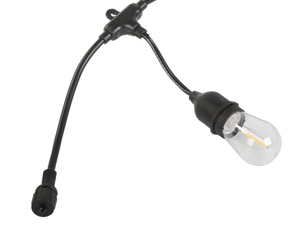 Ljusslinga utomhus 20 m 20 LED E27 varmvit IP44