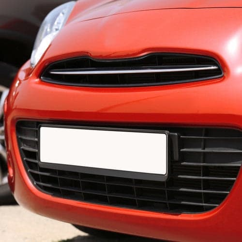 Nummerplåtsramar EU 53x13,5 cm ABS plast svart 2-pack