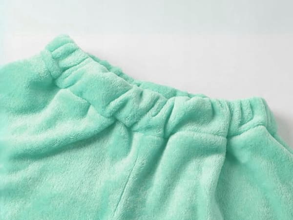Pyjamasset dam 2-delar bomull M blå, långärmad tröja + shorts
