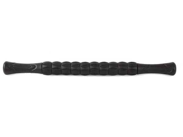 Massagerulle med 9 ruller til ryg/ben plast sort 42 cm