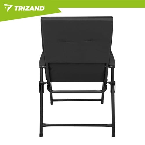 Fällbara campingstolar 2-pack hög rygg armstöd 100 kg/st