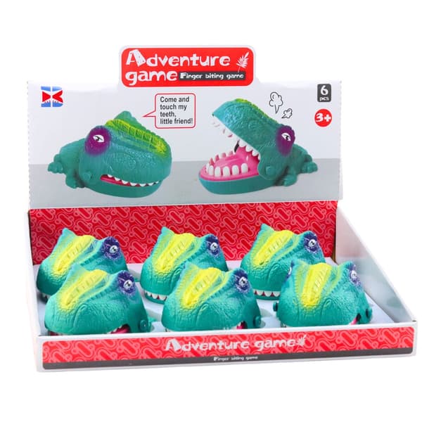 Chomping Dinosaur bitspel tryck tänder, barnspel 3+ år
