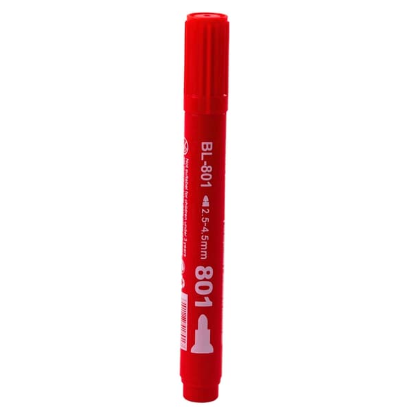 Permanent marker röd vattenfast sned spets 2,5-4,5 mm 1-pack