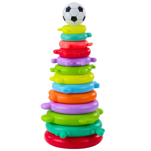 Stabelpyramide med 13 ringe + bold, plast, 42,5 cm