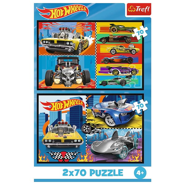 Palapeli 2 kpl 70 palaa Hot Wheels lapsille