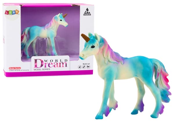 Samlarfigur enhörning blå 9 cm leksaksfigur för barn 3+