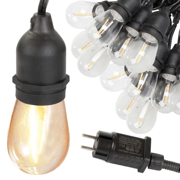 Ulkovalosarja 20 m 20 LED E27 lämminvalkoinen IP44