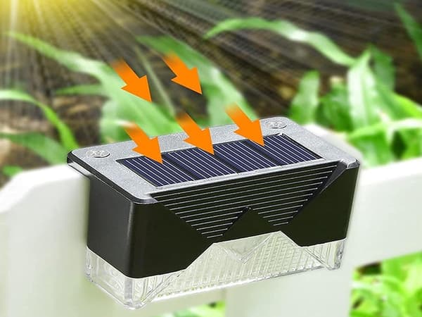 Solcelledrevne LED-havelamper IP65 sort 8x5 cm 4-pak