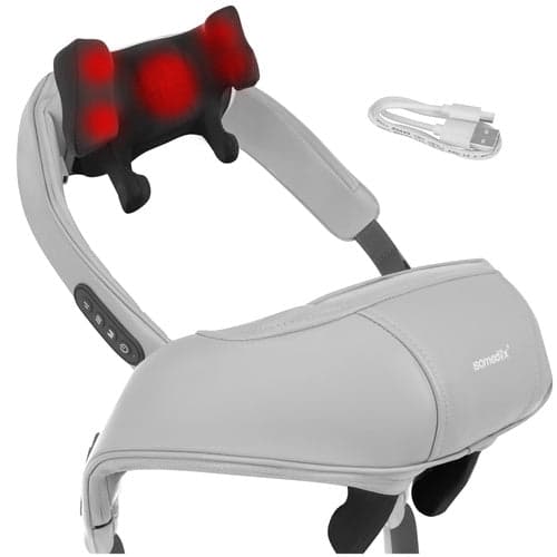 Niskahierontalaite Shiatsu lämmöllä, langaton, USB-C, 3 tilaa