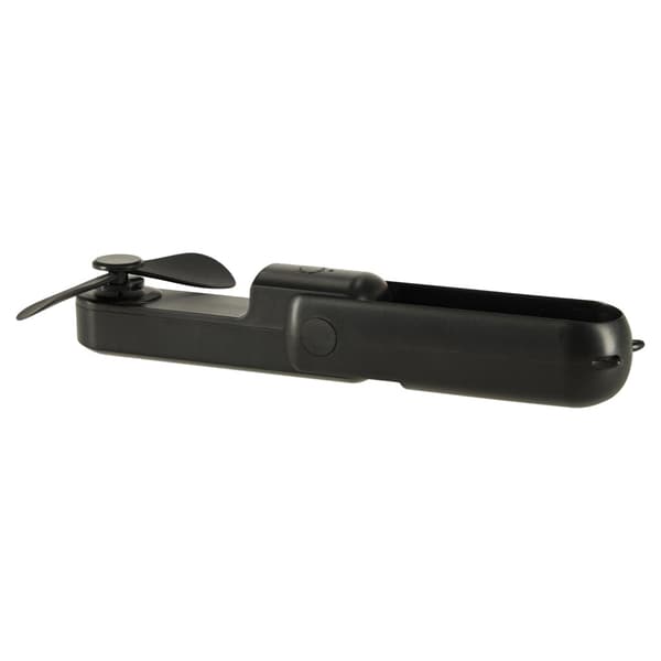 Mini USB-ventilator 2-i-1 hånd/bord 1200mAh USB-C sort
