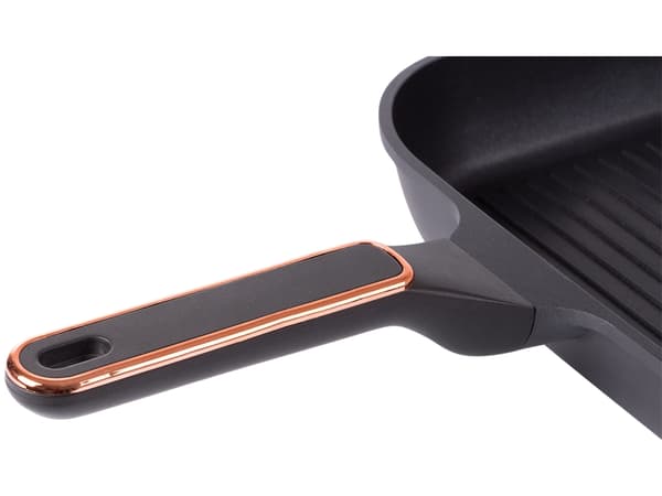 Grillpande 28 cm støbt aluminium non-stick sort