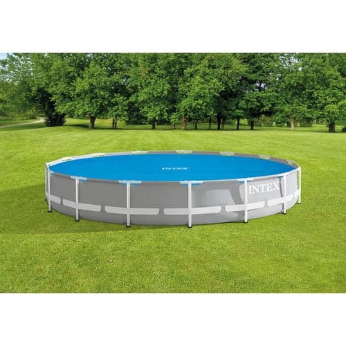 Solbeskyttelse pooloverdækning bobleplast 448 cm til rund pool 457 cm blå