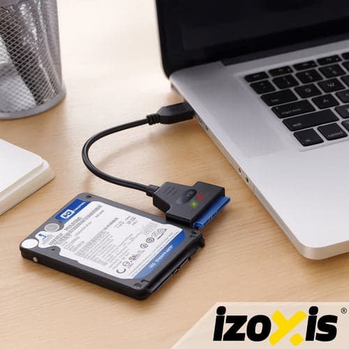 USB 3.0 til SATA 3.0 adapter til 2,5" HDD/SSD 6 Gb/s sort