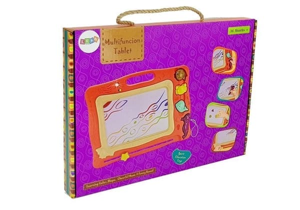 Magnetisk tegnetavle med stempler, lyd/lys LED, 39x31 cm, 3+