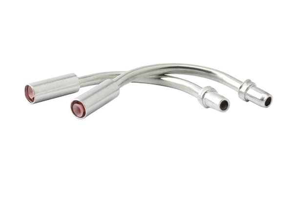 Bromsslang 90° för V-broms cykel i aluminium, 2-pack med gummiband