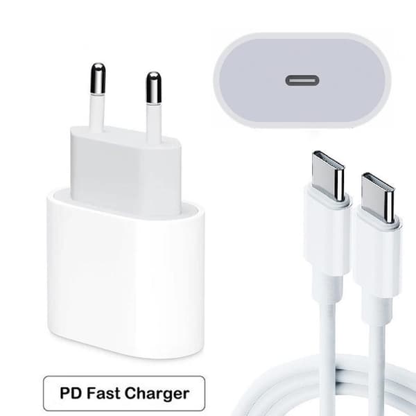 Hurtigoplader 20W USB-C 2m - Kompatibel med Apple iPhone
